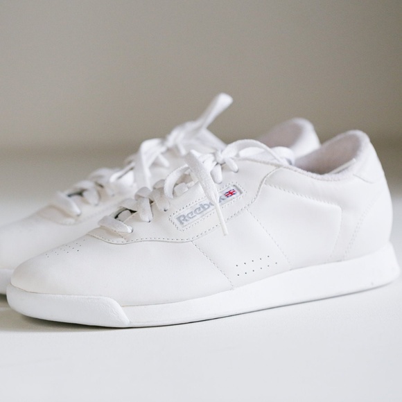 Reebok Shoes - 90s White Classic Reebok Princess Leather Sneakers